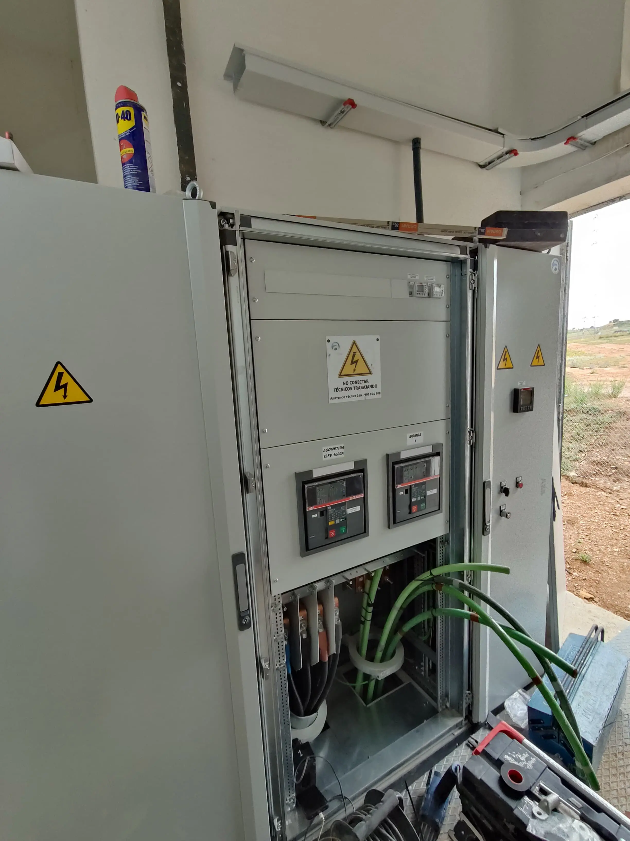 Detalle del parque solar fotovoltaico de la CCRR Hilo de Polope