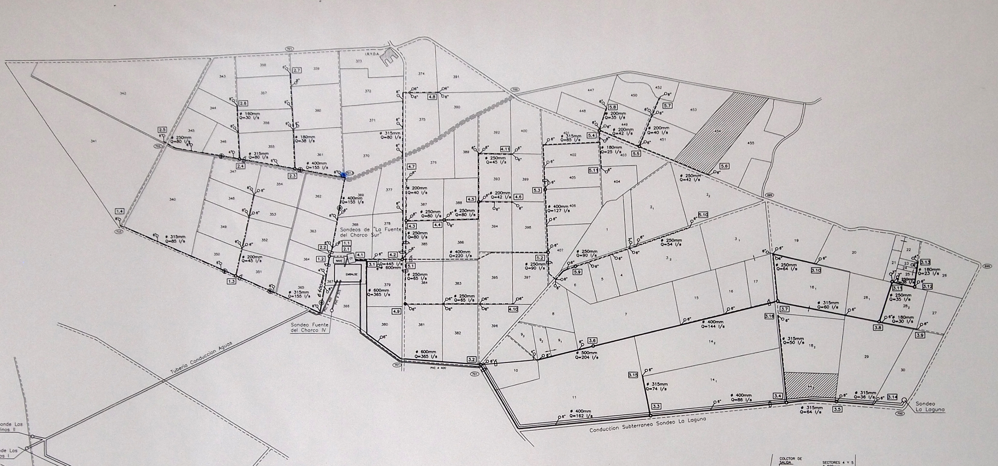 Infraestructura de riego antes de la digitalización